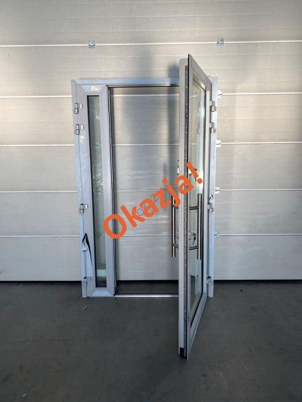 Drzwi aluminiowe, dwuskrzydłowe, ciepłe, do zastosowania jako zewnętrzne wejściowe DOOR Filipek sklep