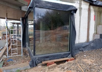 okna z aluminium narożne szyba do szyby DOOR Filipek
