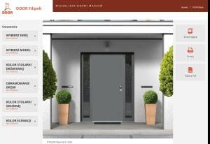 wizualizer DOOR Filipek Wizualizacja drzwi wejściowych aluminiowych