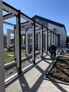 Large aluminum sliding doors, winter gardens, roofs, aluminum glass structures, corner windows DOOR Filipek
